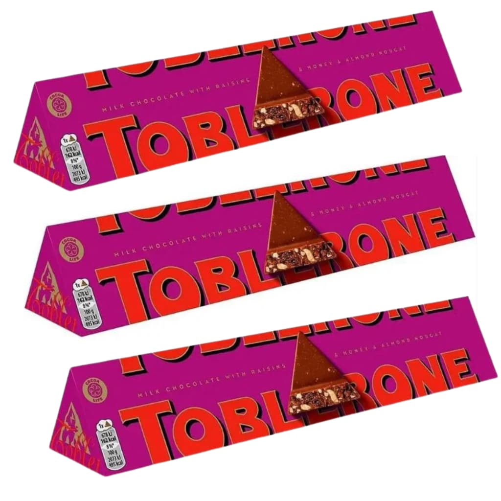 3 Chocolate Suíço Toblerone Fruit e Nuts Importado Suíça