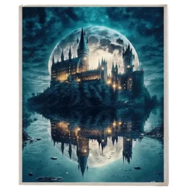 Pintura Diamante 5d Tamanho 20x30cm Castelo Harry Potter