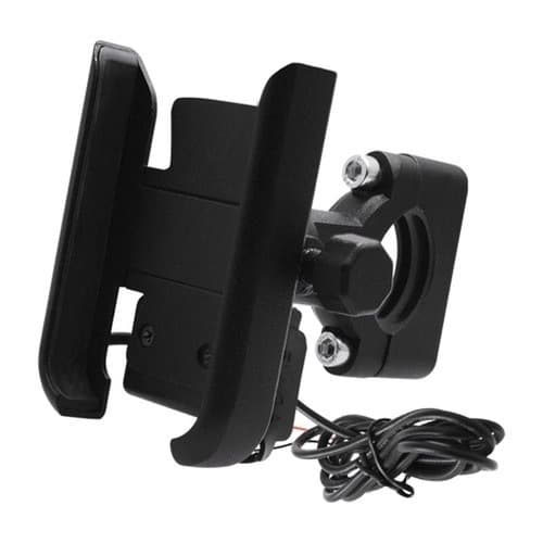 SUPORTE DE CELULAR PARA MOTO COM CARREGADOR IT-BLUE LE-019 somente para Retrovisor Moto