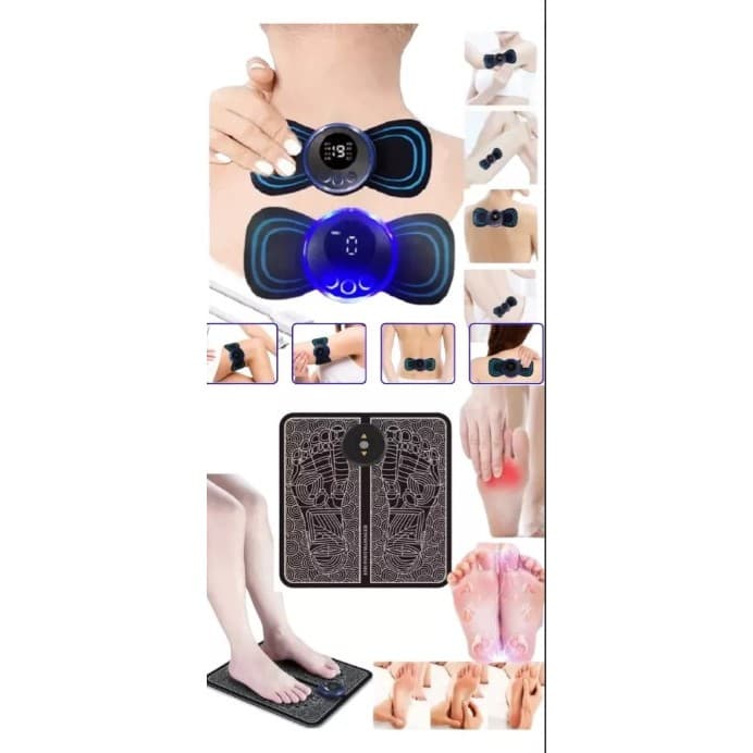 Kit Completo De Massageador  para o corpo 2 unidades e para o Pé 1 unidade - Relaxante Muscular