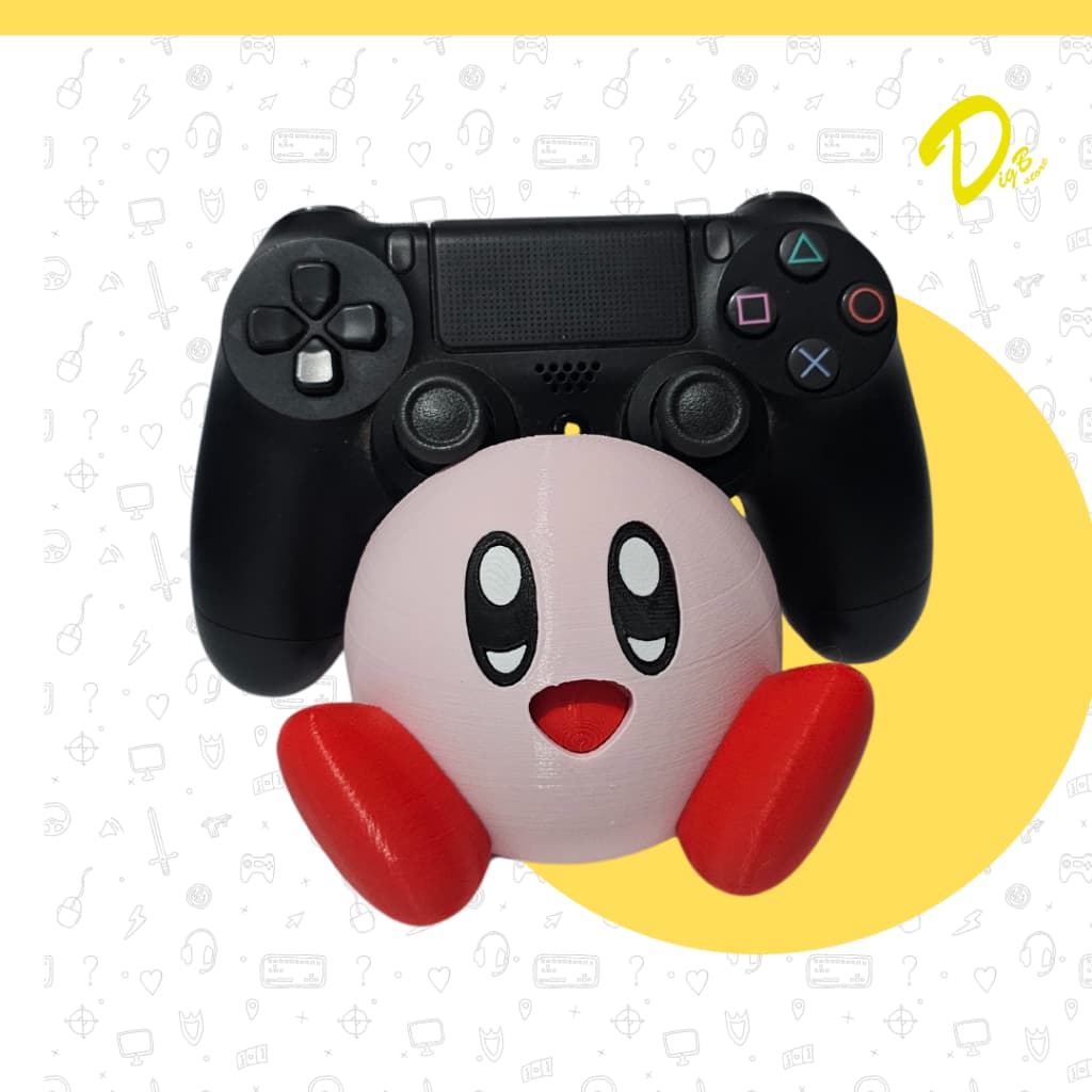 Suporte de Controle Videogame Kirby para Playstation 4, 5 e XBOX Decoração Geek Presente