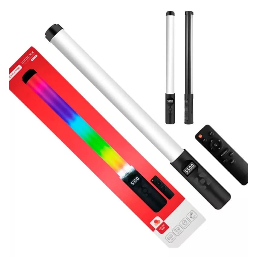 Bastao De Led Com Controle Barra De Luzes Para Videos Rgb 5v