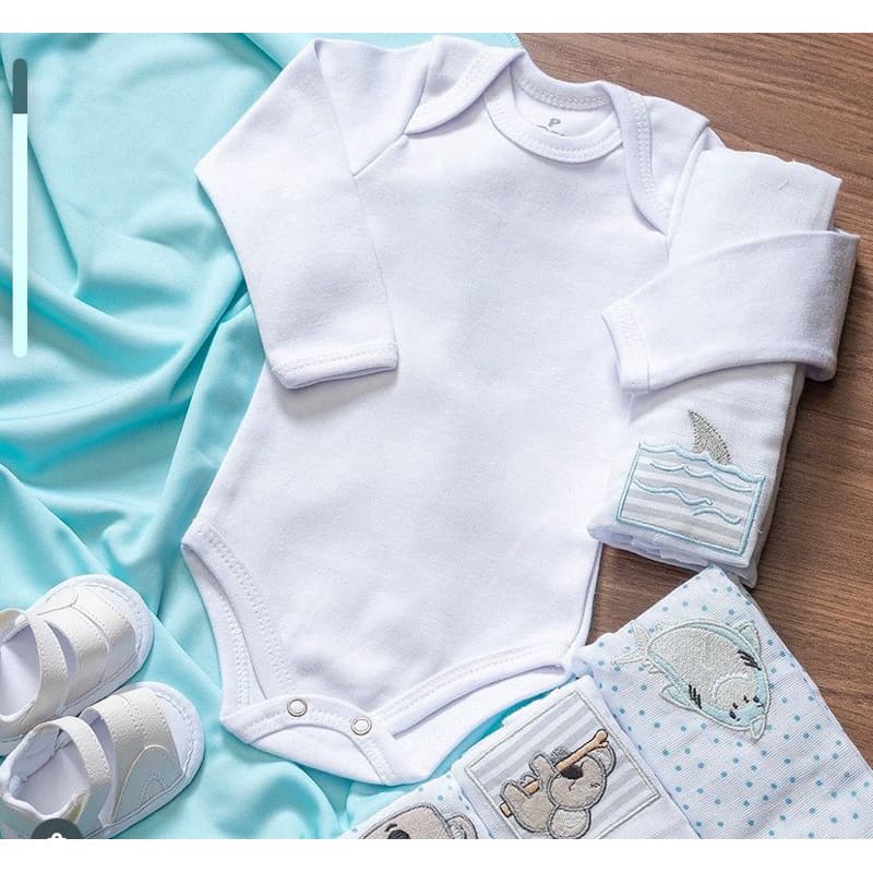 kit conjunto 2 peças body e calça bebê mijão pagão enxoval recém nascido 100% algodão