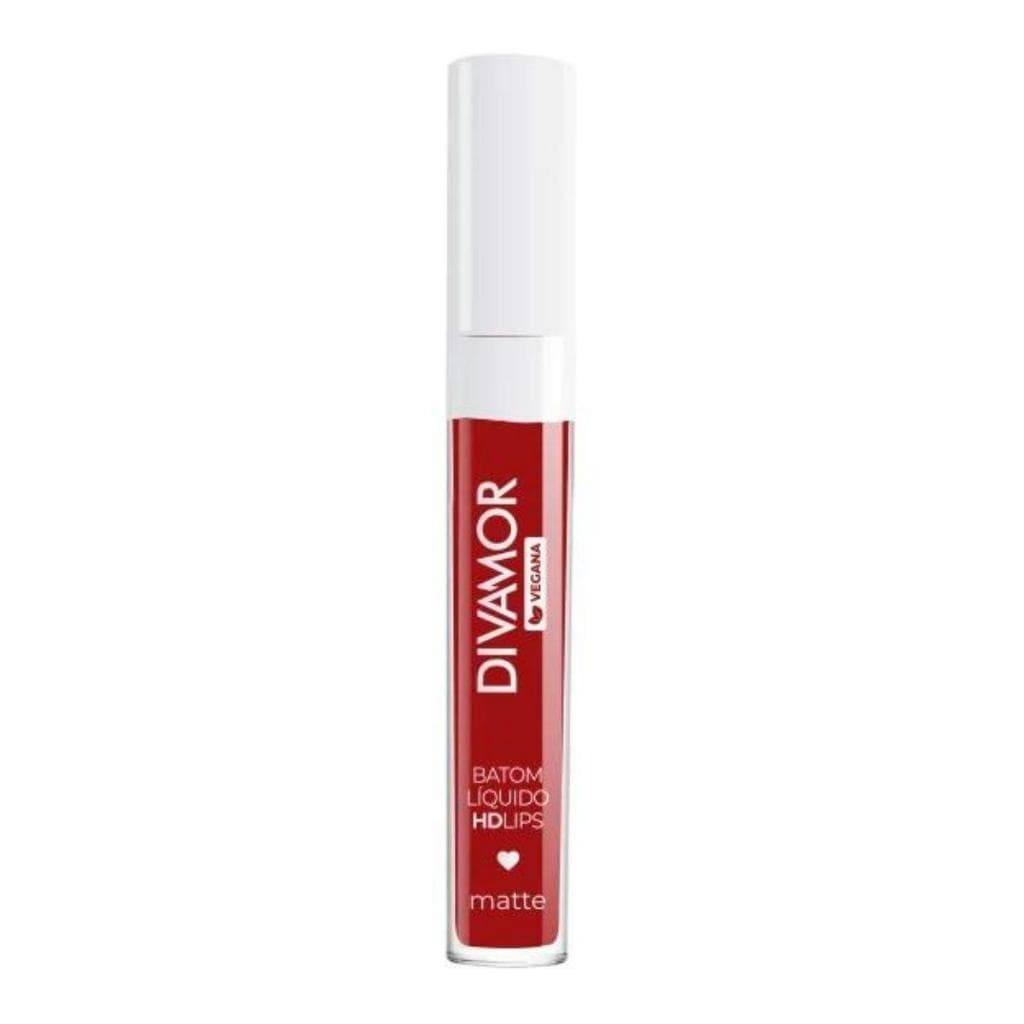 Batom LIQUIDO Matte vermelho Intenso DIVAMOR