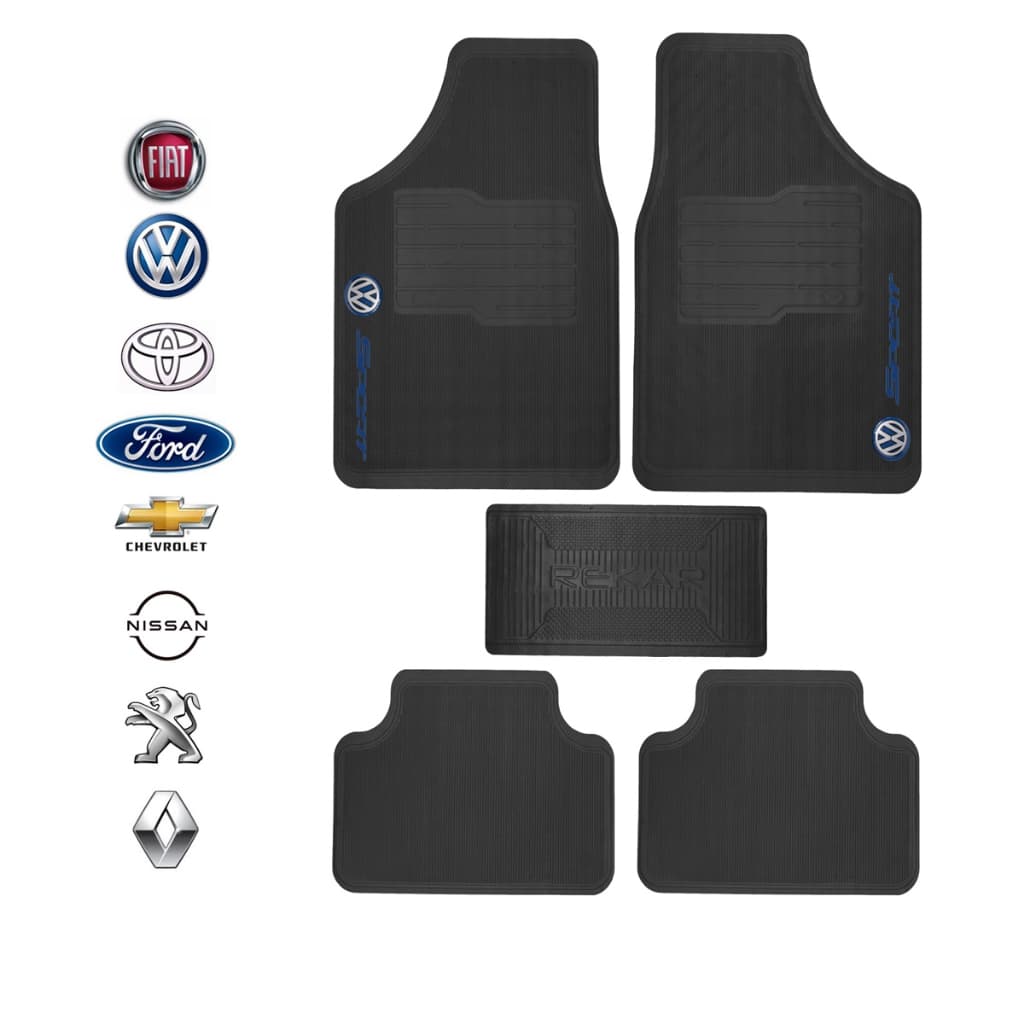 Tapete Automotivo Modelo Universal 5 Peças Carpete Carro Personalizado
