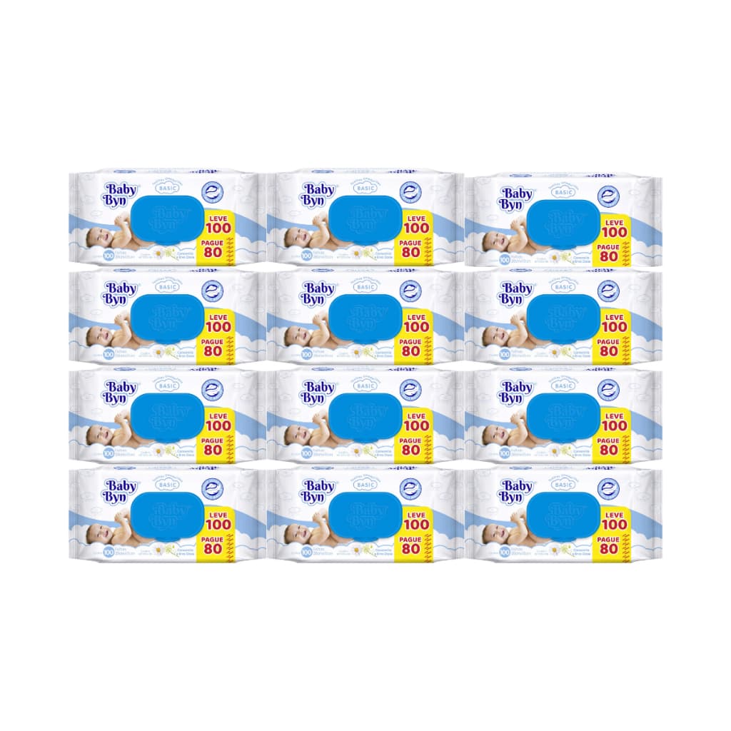 Toalha Umedecida Baby Byn Basic 1200fls (12undX100fls)