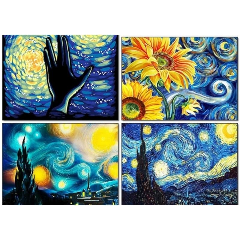 Kit Pintura de diamante Van gogh 5d Diamond Painting tamanho 30x40 cm