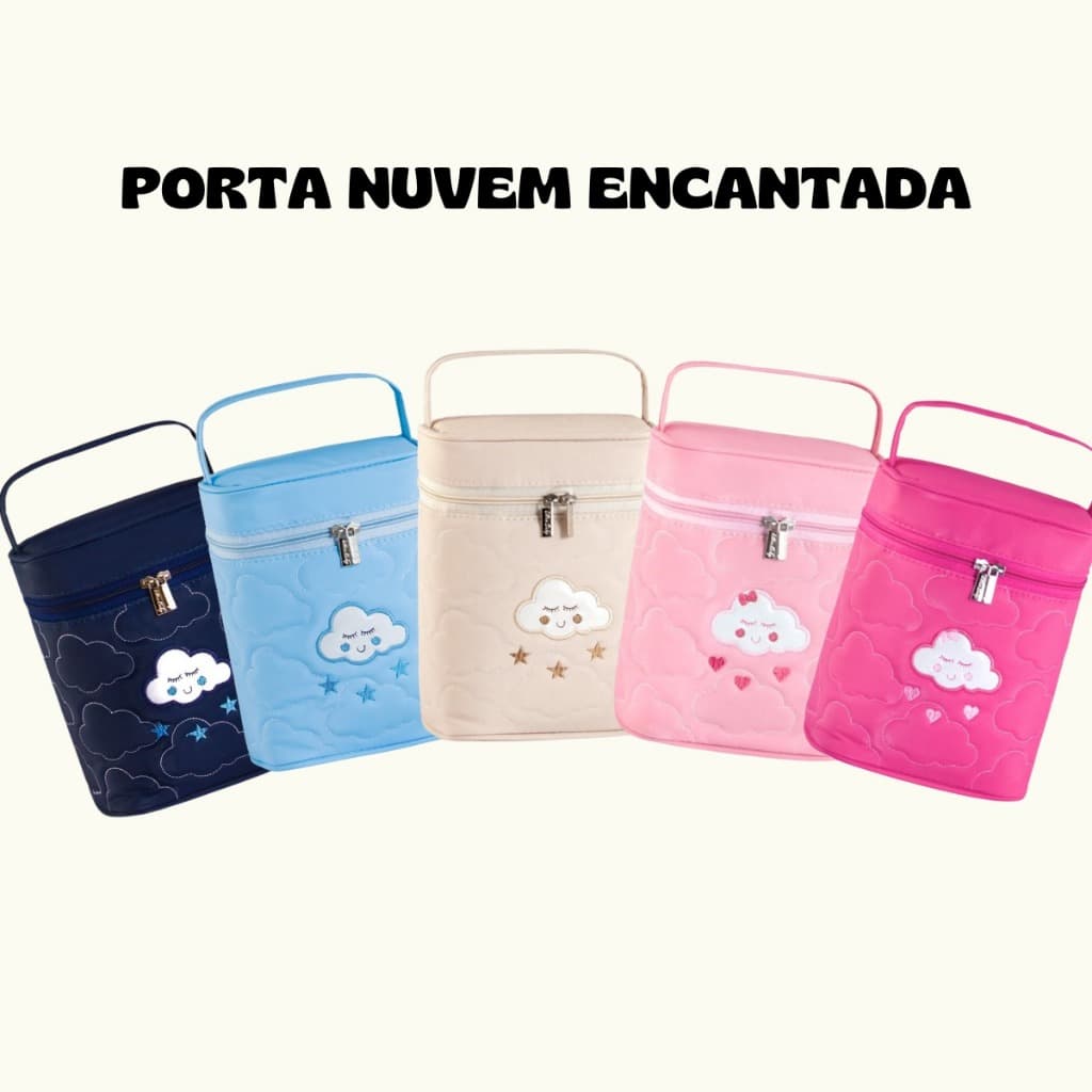 Porta Mamadeira Nuvem Encantada Térmica Para Mamadeira Avent  Bebê Menino Menina Criança
