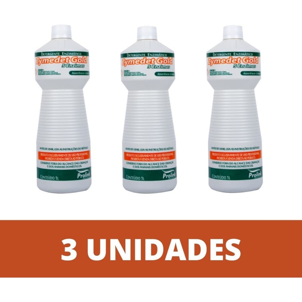 Kit Detergente Enzimático Zymedet Gold 5 Enzimas 03 Unidades