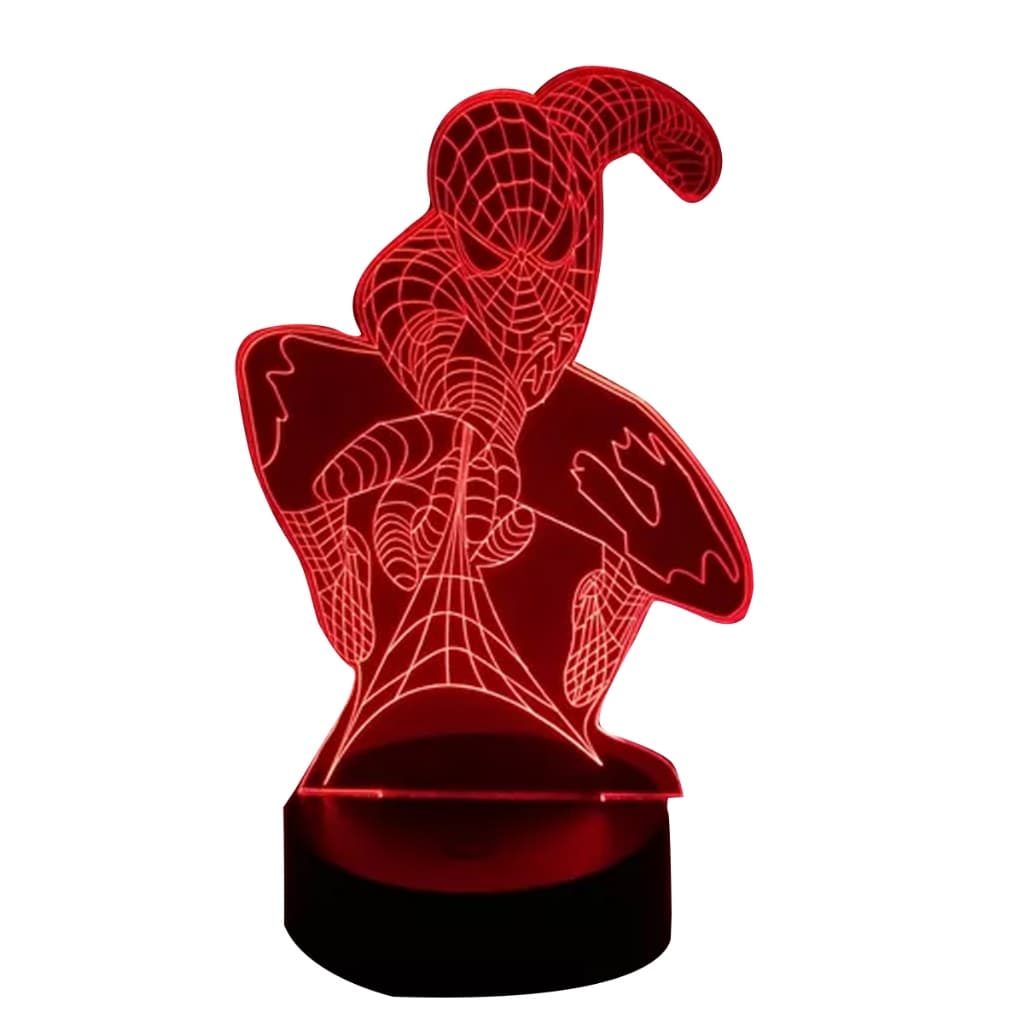 Luminária de led  Homem Aranha Modelo USB + Led RGB 16 cores