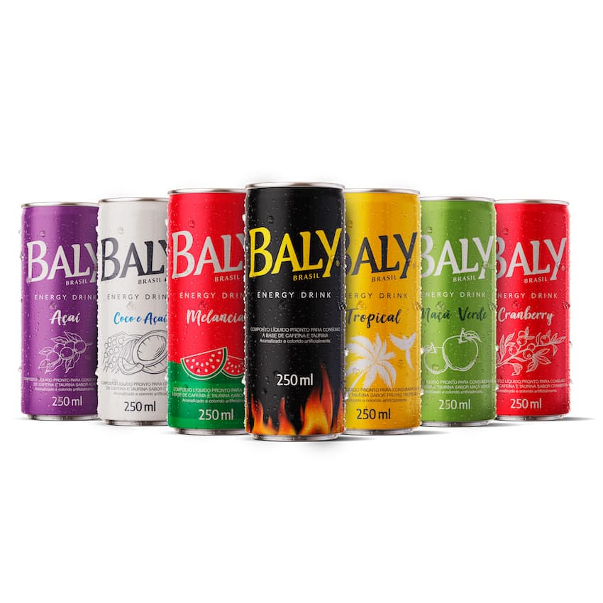 6 Energético Baly 250 ml (Escolha o sabor)