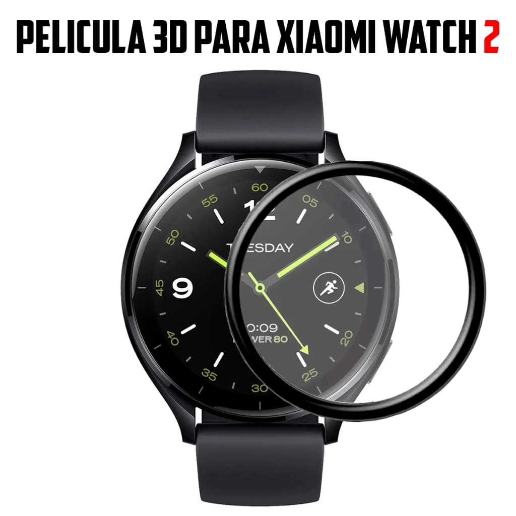 Pelicula 3D para Smartwatch Xiaomi Watch 2 super resistente pelicula com borda 3d