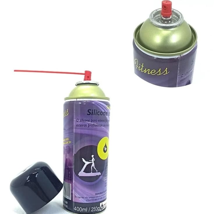Silicone Lubrificante para Esteira Ergométrica  em Spray  400 ml Cabos Polias Bicicletas