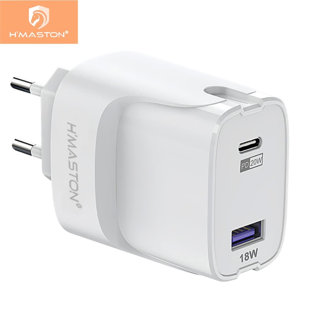 H'maston LR-10 Carregador 38w PD20W QC3.0 Fonte Tomada Rápida Carregar Celular Usb e Tipo-c