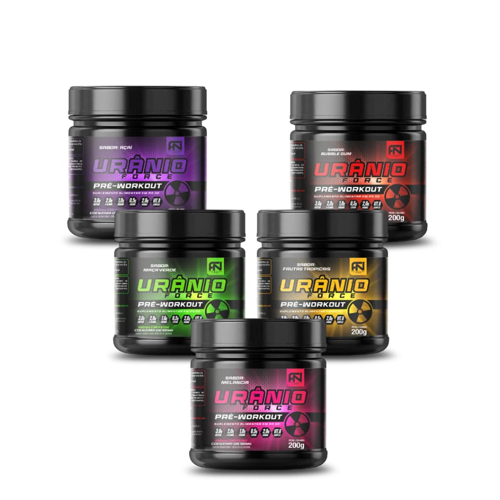 Pre Treino Urânio Suplemento 3g Creatina na dose Completo Force Nutrition Labs FN. Sabores Diversos