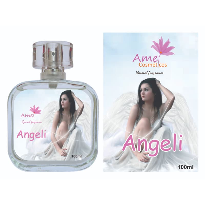Perfume Angeli Feminino Amei Cosméticos Alta Fixação 33% de Essência Importada EDP