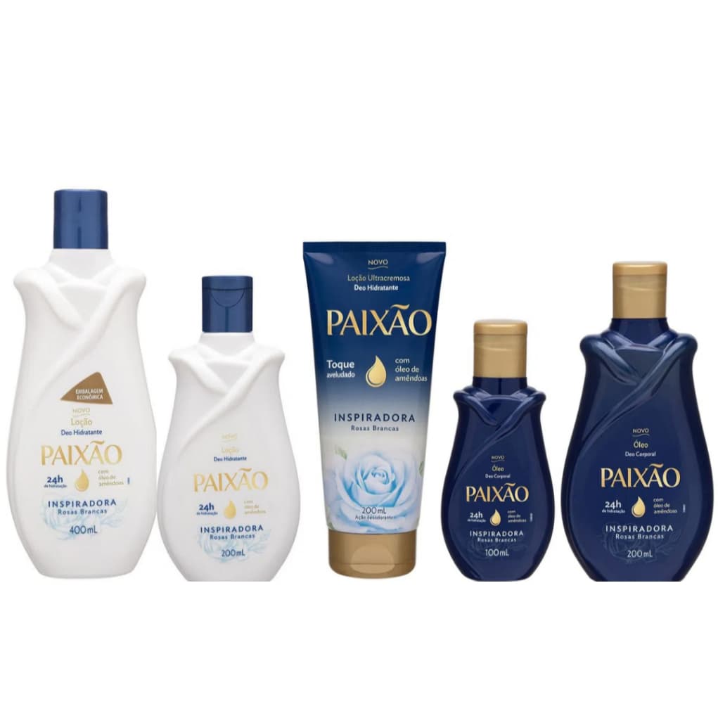 Linha Paixão Inspiradora Rosas Brancas Hidratante e oléo
