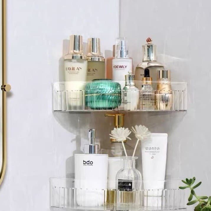 Suportes Plateleira  Para Banheiro/Cozinha Porta Shampoo Com Adesivo Sem Furo Na Parede Acrílico