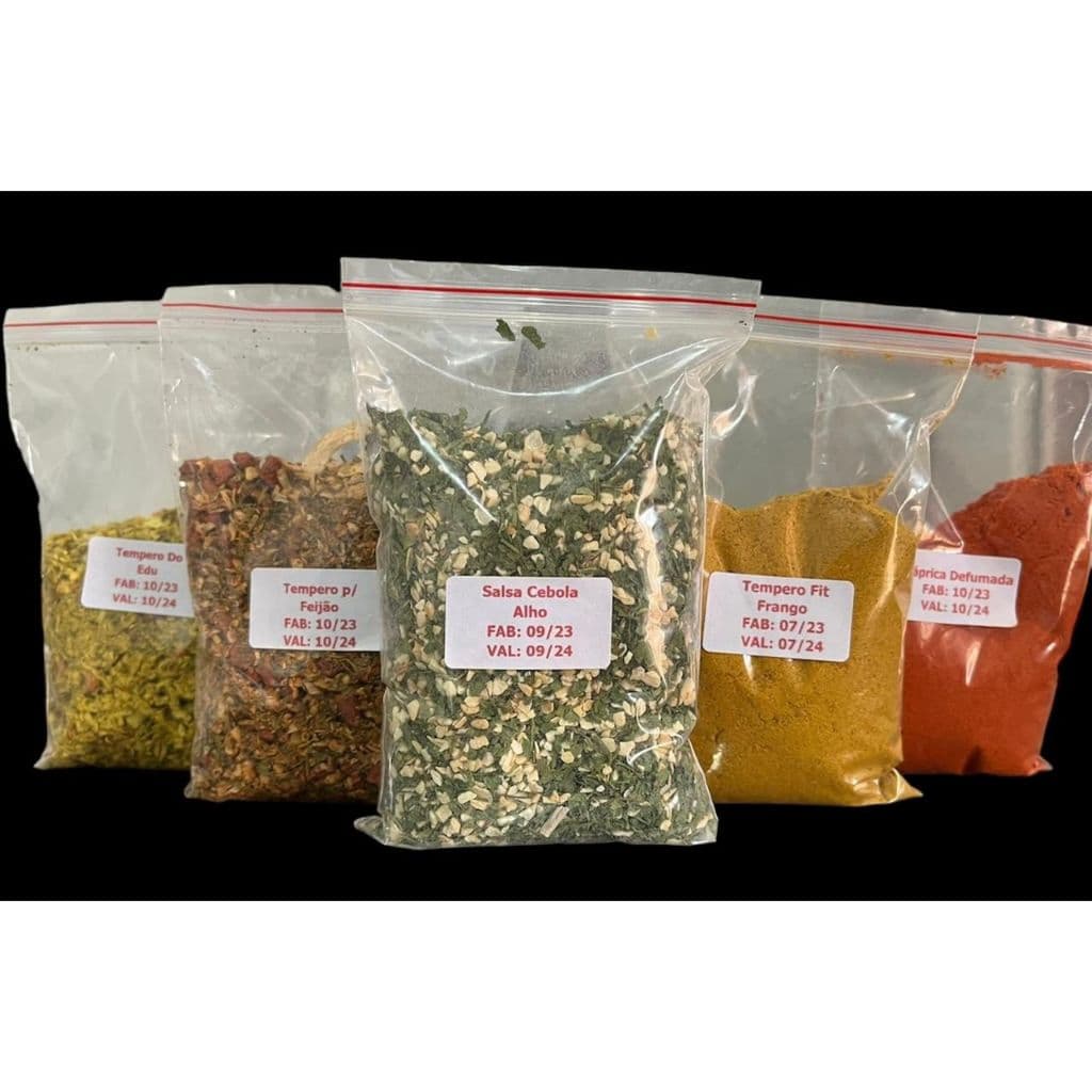 MONTE SEU KIT TEMPEROS E CONDIMENTOS DE 100G CADA (OBS OREGANO 30g)