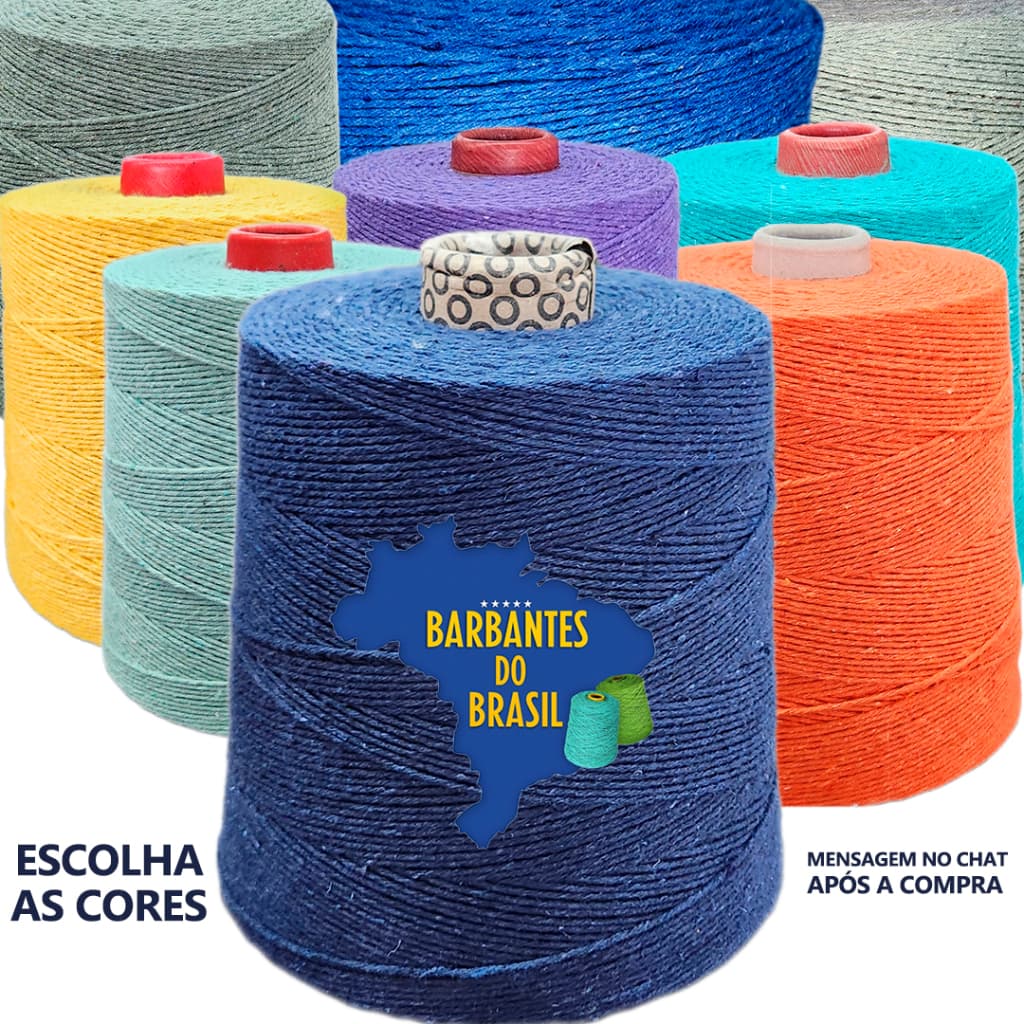 Kit 8 Linhas de Barbantes Para Croche e Tricô com 8kg unidades Kit com 8 Barbante Fio 6 e Fio 8 Escolha as Cores