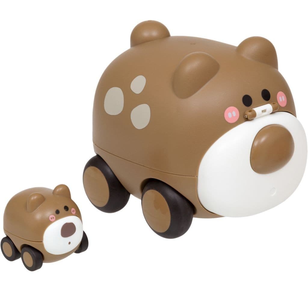Brinquedo para bebes bebe cachorro com filhote Buba com fricção 2 cachorros pai e filho
