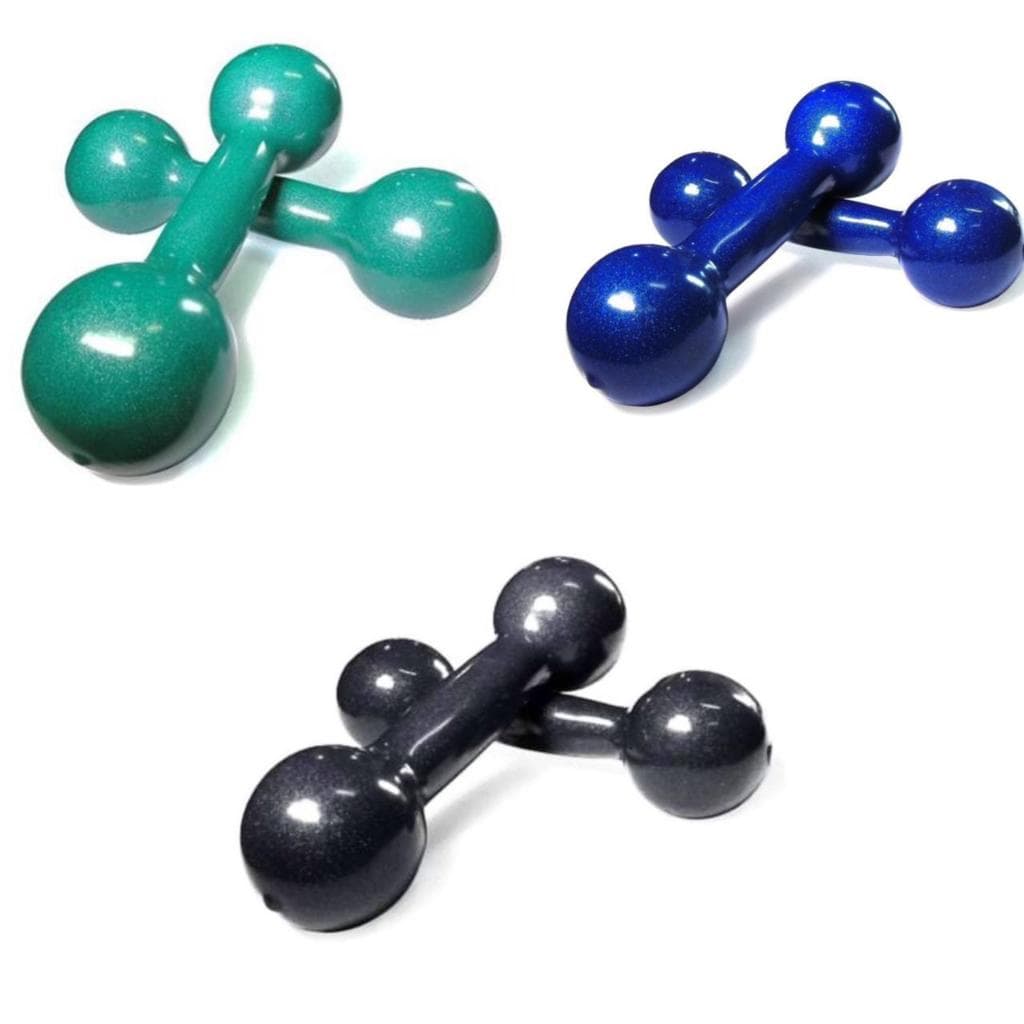 Kit 3 Halteres Par 1kg + Par 2kg + Par 3kg Emborrachados Treino com Pesos Exercícios