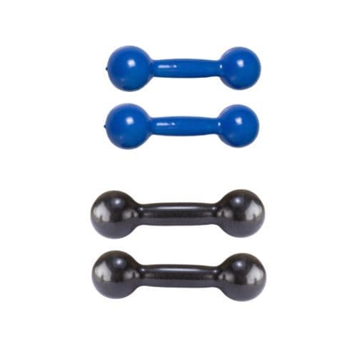 Kit 2 Halteres Par 1kg + Par 2kg Emborrachados Treino Funcional Exercícios