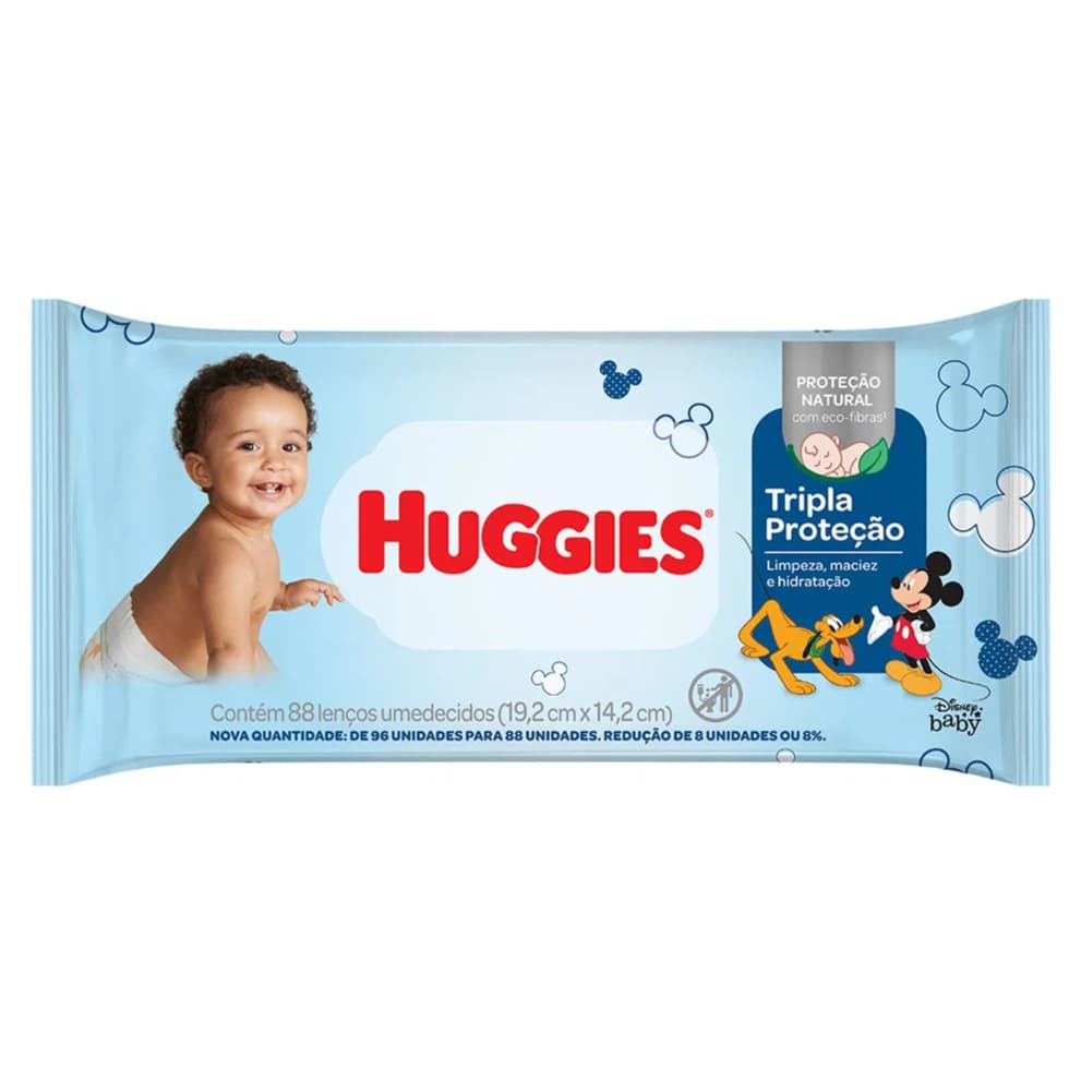 Huggies Toalhas Umedecidas Tripla Proteção 88 Unidades