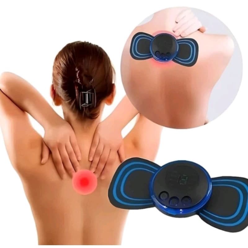 Mini massageador muscular, estimulador corporal, portátil, elétrico