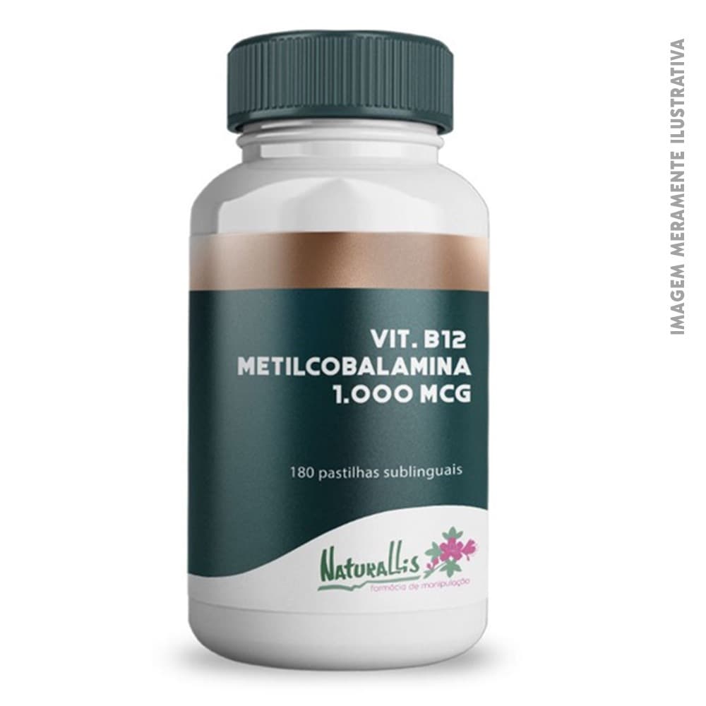 Vitamina B12 (Metilcobalamina) Sublingual – 1000mcg 180 pastilhas