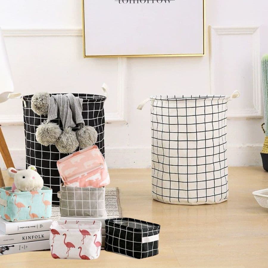 Cesto De Roupa Suja Dobrável À Prova D'água e Armazenamento De Brinquedos Para Banheiro E Organizado