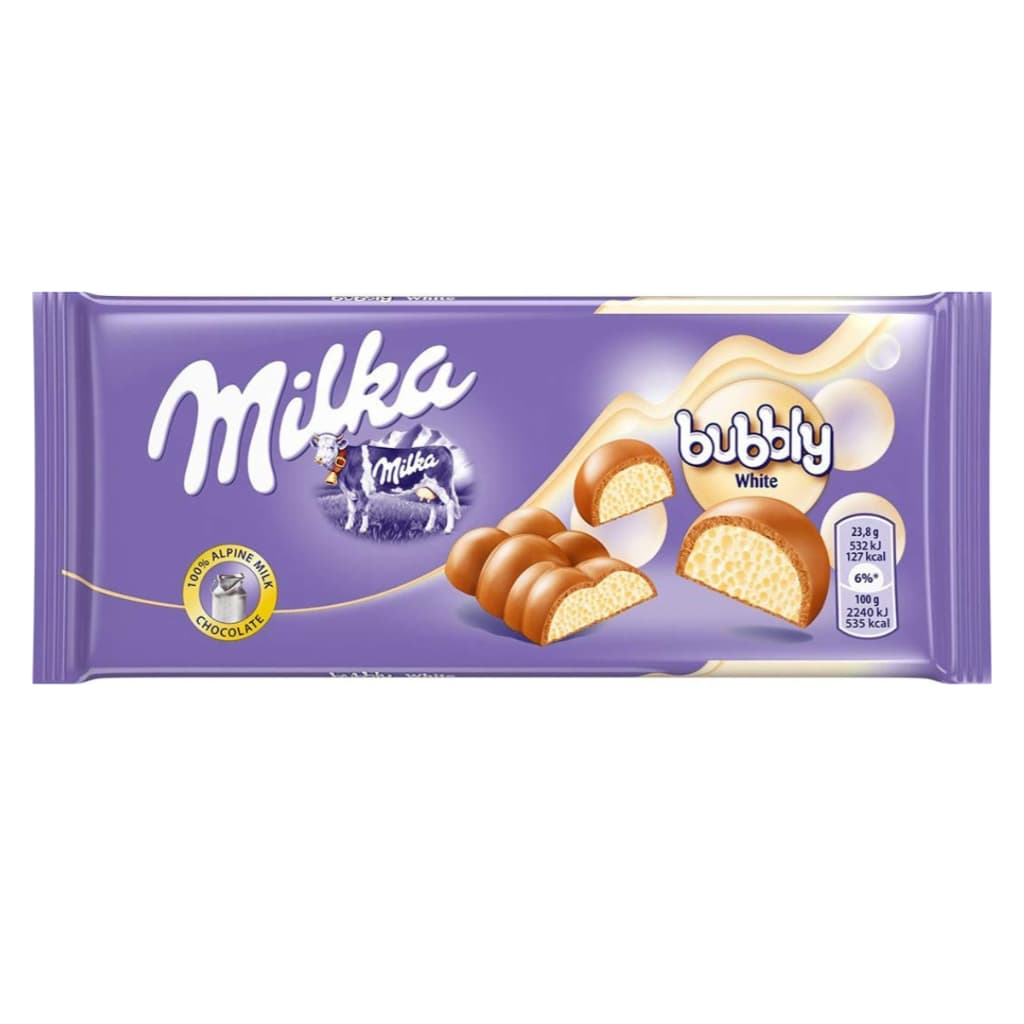 Chocolate Milka Bubbly White Importado Da Polônia 95g