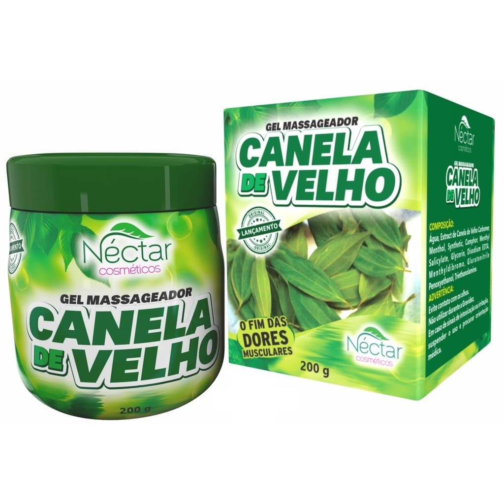 Kit c/ 6 Gel Massagem Canela de Velho 200 g - Néctar Cosméticos