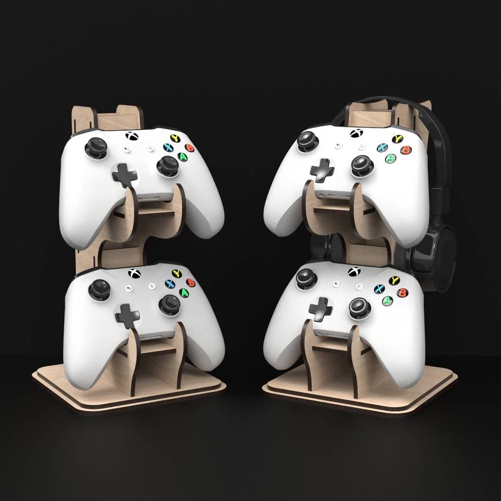 Suporte Controle Vídeo Game Cou ou Sem Suporte Fone Ouvido Mdf 3mm