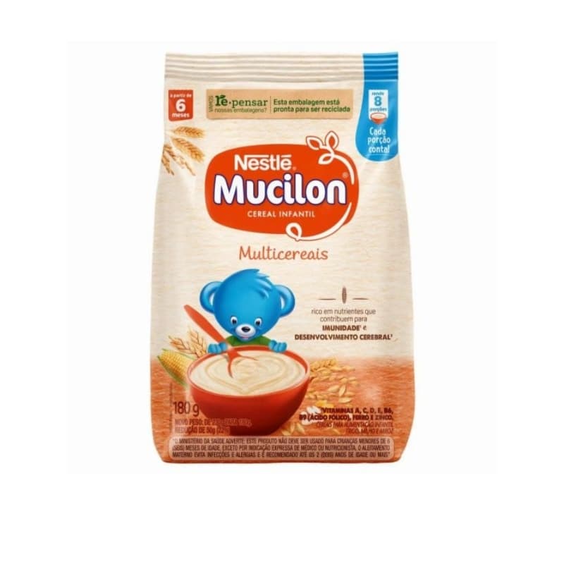 Kit 2 Cereal Infantil Nestlé Mucilon Multicereais Sachet 180g