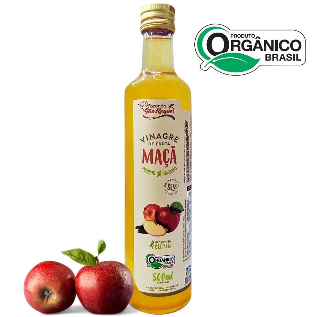 Vinagre de Maçã Orgânico São Roque 500ml Acidez 4,2%