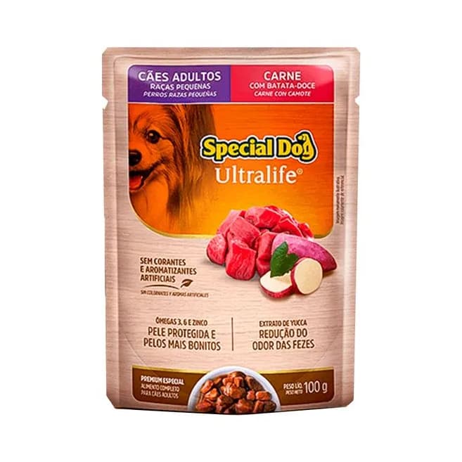 Caixa Sachês Com 12 unidades Special Dog Ultralife - Kit Com 2 Caixas com 12 Unidades Cada Caixa - Envio Rápido