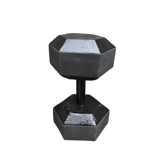 5kg ate 10kg Halter emborrachado de cimento - Halter sextavado - Unidade- Peso de Academia