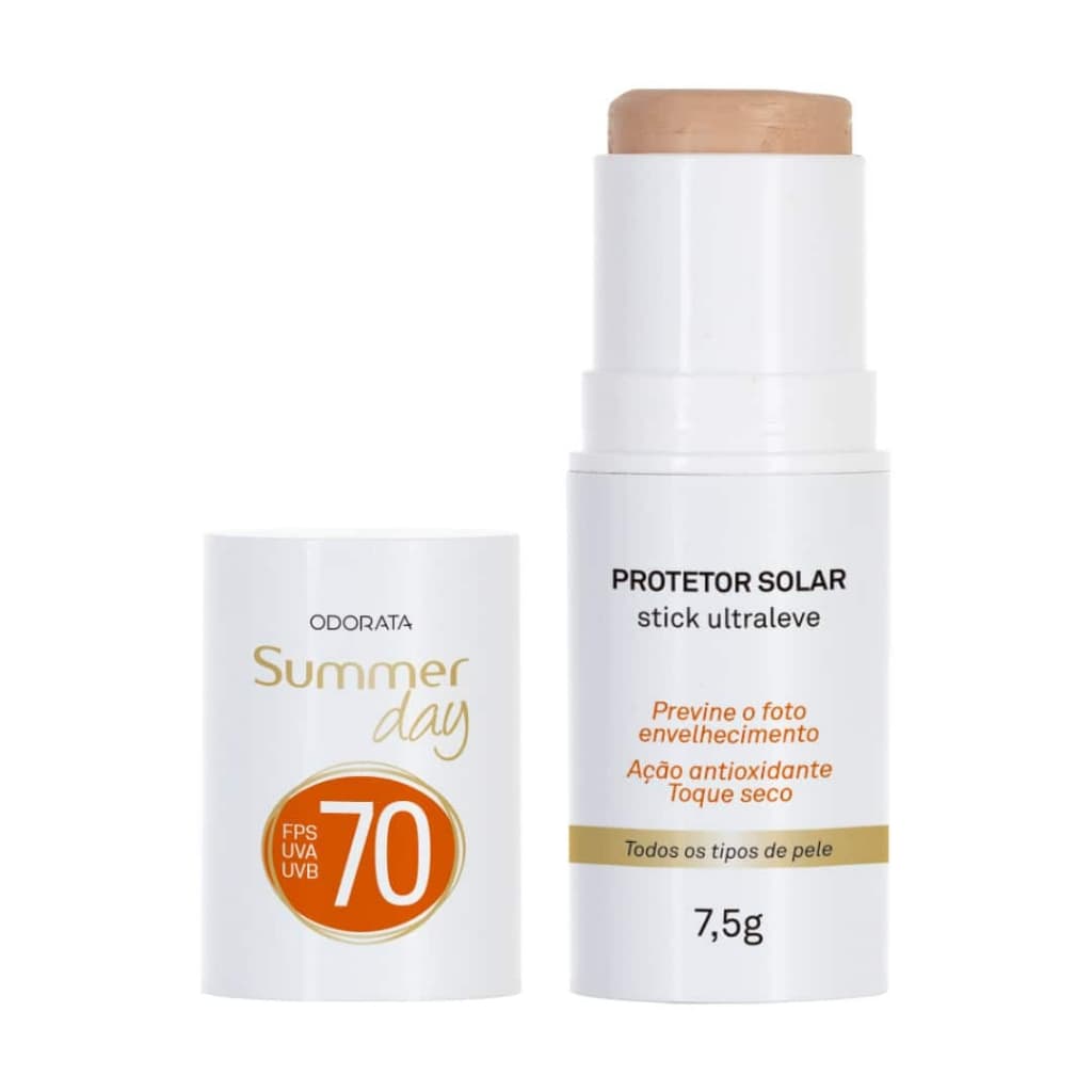 Protetor Solar Stick FPS 70 Pele Média 7,5g Summer Day