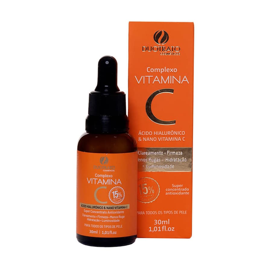 Vitamina C Facial Nanoencapsulada Com Ácido Hialurônico15% Duotrato 30ml
