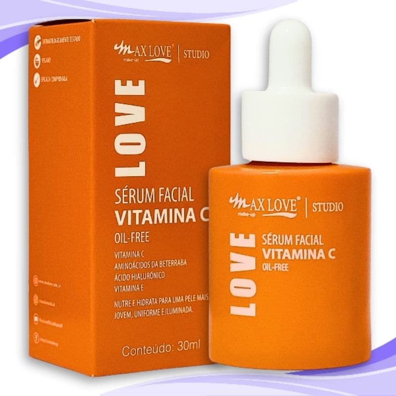 Sérum Facial Hidratante Vitamina C Vitamina E Max Love - 1 Unidade
