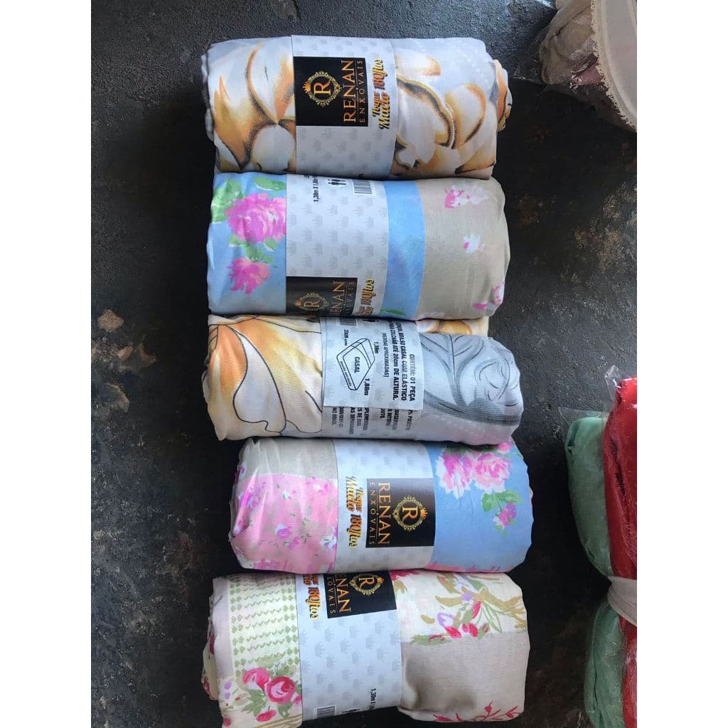 Kit Com 3 jogos De Lençol Casal Padrão Estampado Lençol De Baixo Mais 2 Fronhas