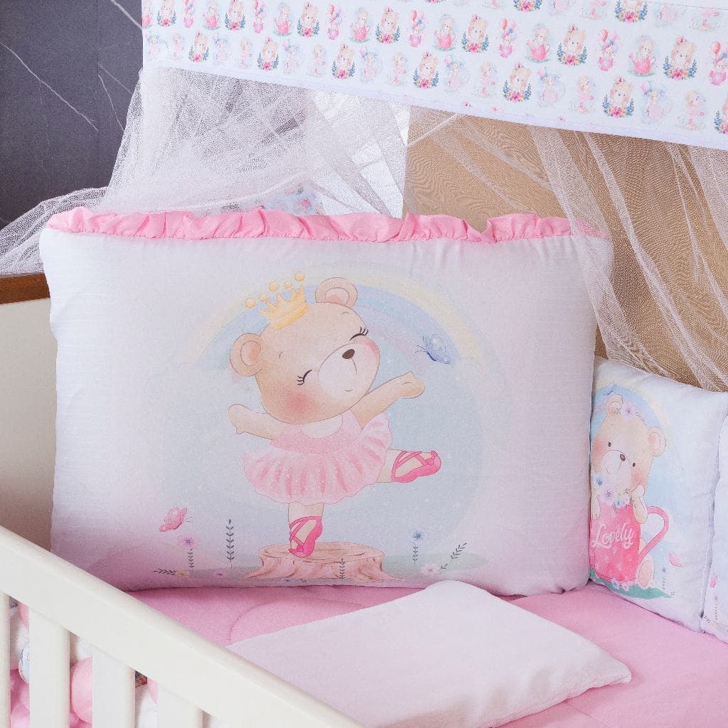 Kit Berço Americano 13 peças Enxoval Bebê Menina