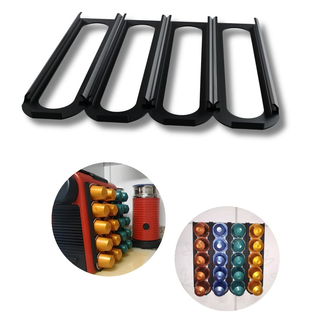 Suporte De Capsulas Nespresso 20 Capsulas Lateral, Parede, Balcão, Prateleira