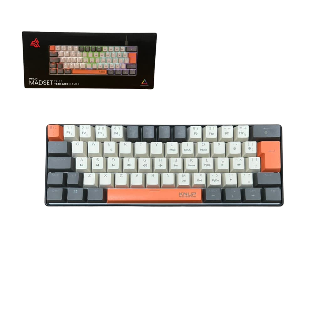 Teclado Mecânico Gamer Anti-ghosting Ergonômico Retro Iluminação Arco-íris Ajustável