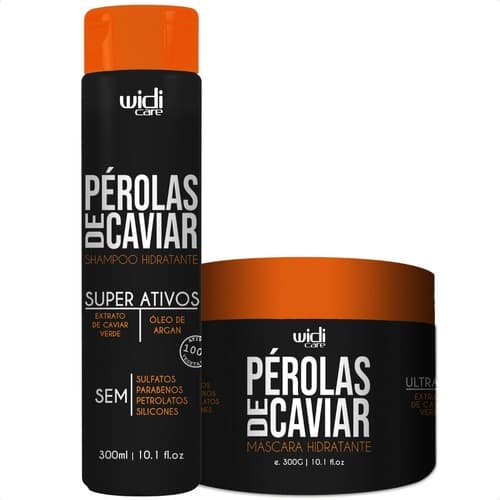 Kit Pérolas De Caviar Shampoo Hidratante + Máscara 300g Widi Care