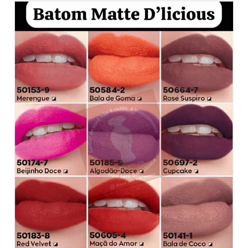 Batom Líquido Creamy D'Licious Matte 4ml - Avon (Escolha sua cor)