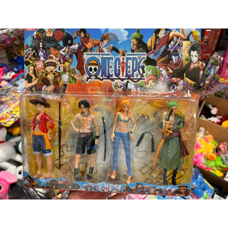 Kit 4 Bonecos One Piece Anime Figure 18 cm Articulado Rico em detalhes Lançamento Promoção Envio Imediato
