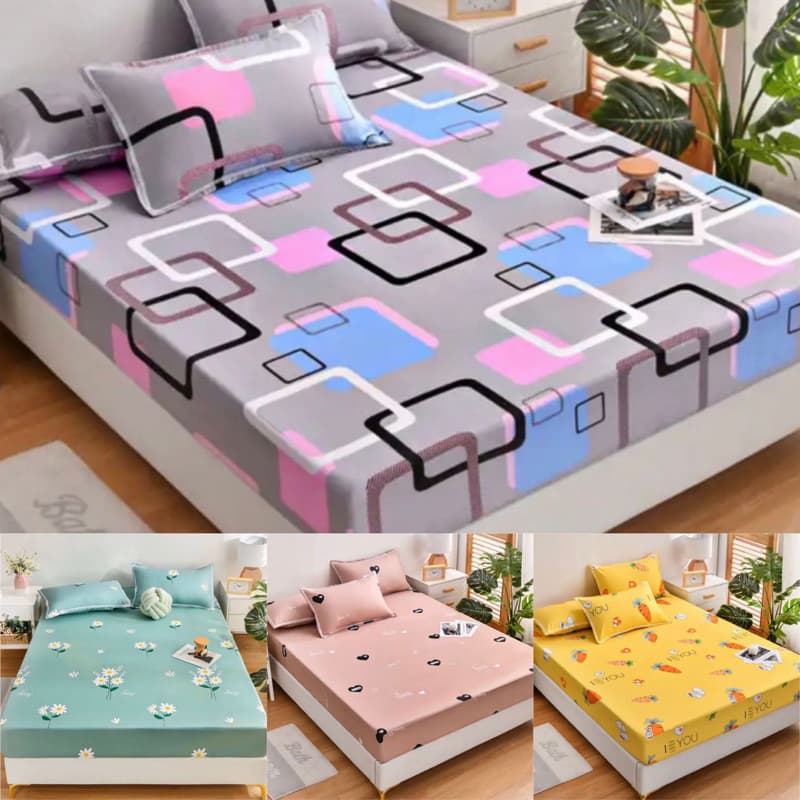 Jogo Lençol Premium Cama Casal 3 pçs/Solteiro 2 pçs/1 fronha Padrão Com Elástico