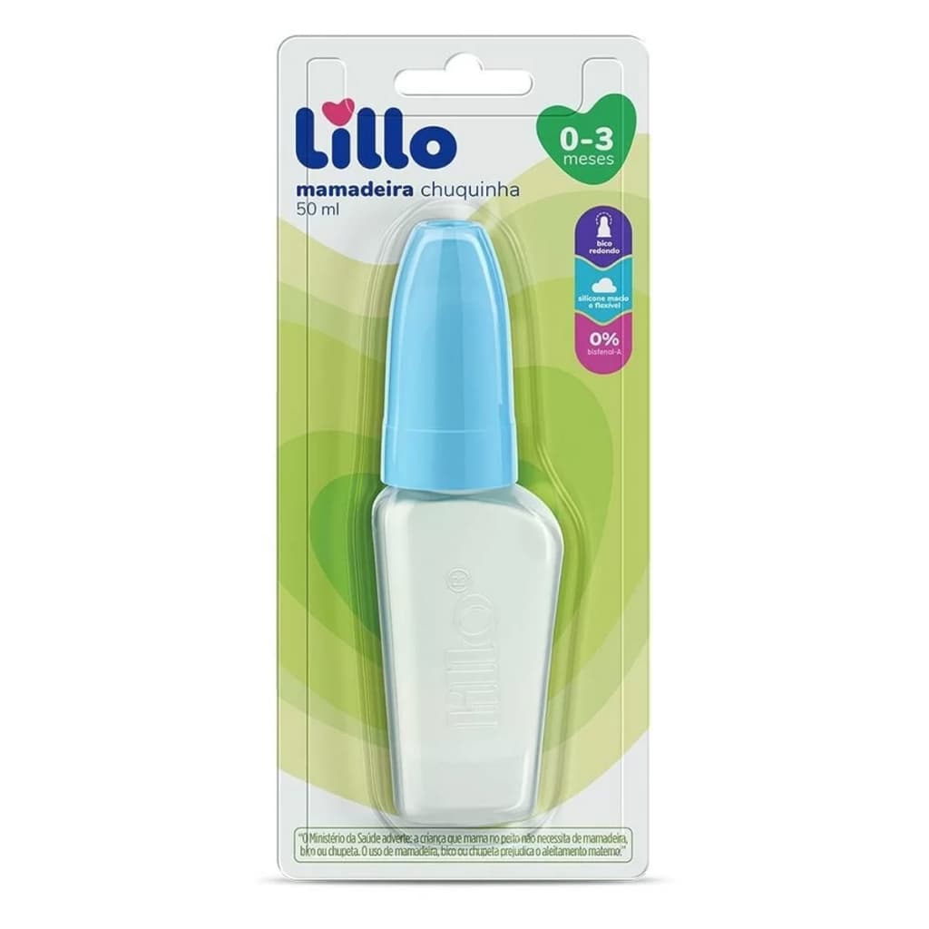Mamadeira Lillo MINIFORM Chuquinha Infantil 50Ml Rosa OU Azul